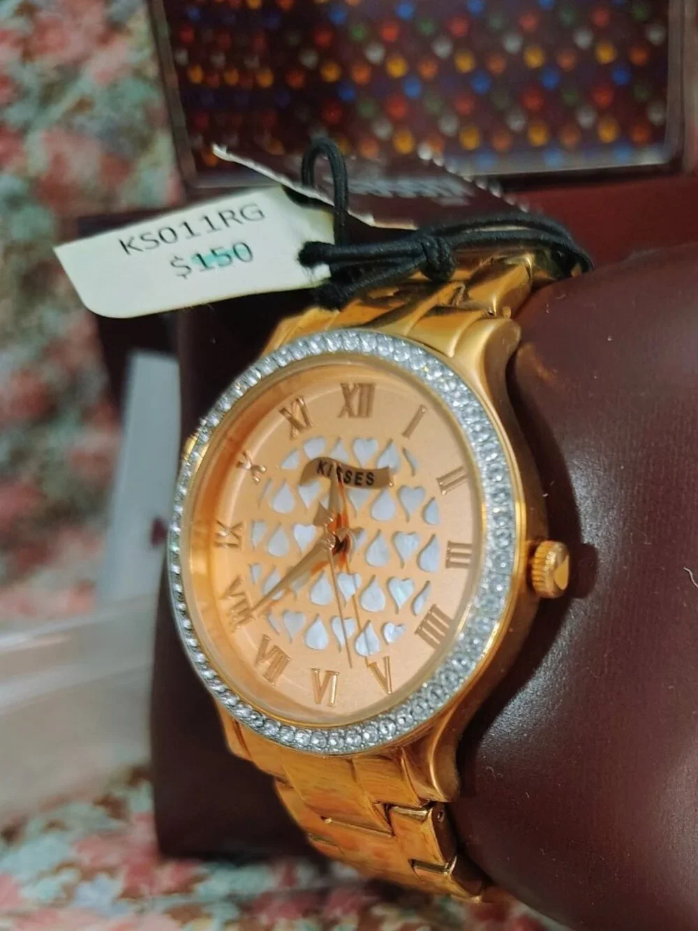 NWT NIB Hershey Kiss watch features a rose gold-toned band MSRP 150